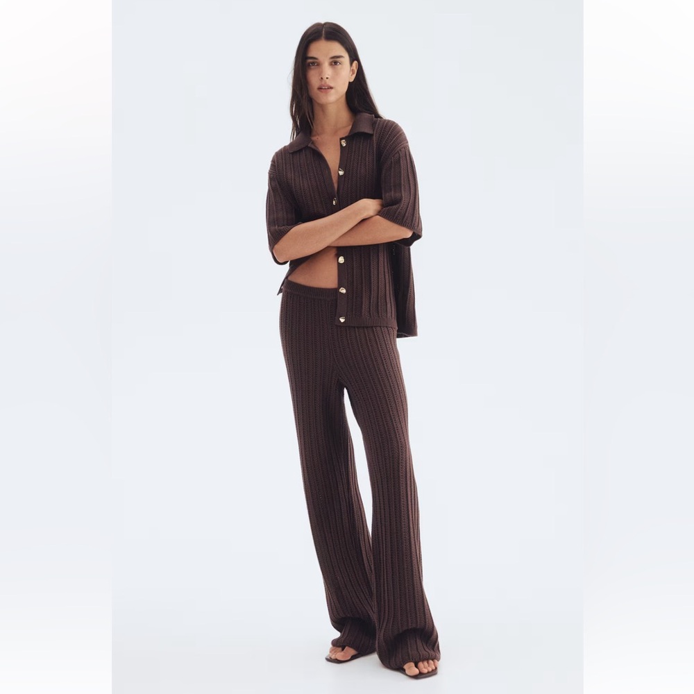 H&M Crochet Knit Women's Lounge Set (Top & Bottom included)